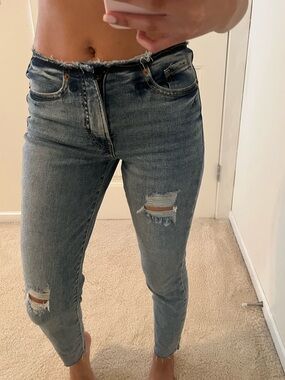 Low rise Distressed Women’s Jeans - Blue